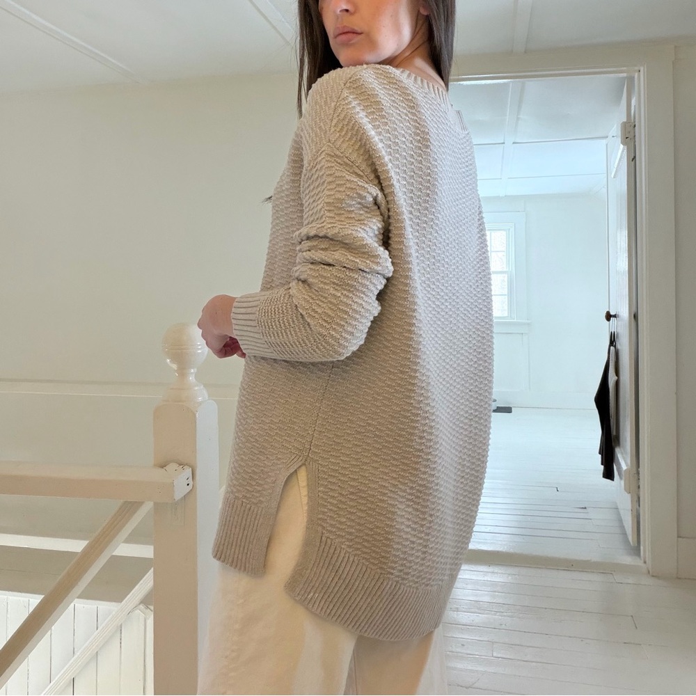 Gap Stitchy Oversized Pullover Sweater in Light Heather Grey - Picture 2 of 8